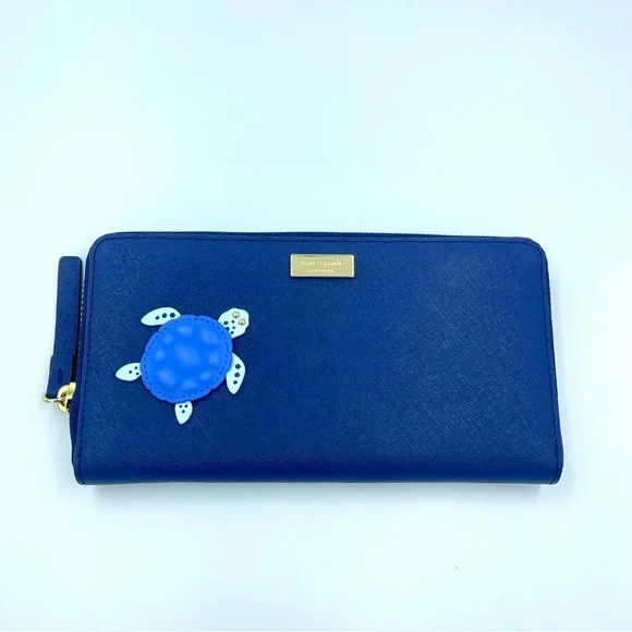 Kate Spade Neda Long Zip Accordion Wallet Under The Sea Turtle Multi NWT - Picture 1 of 6